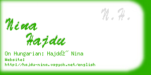 nina hajdu business card